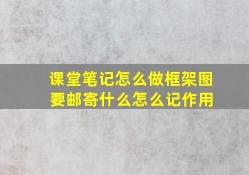 课堂笔记怎么做框架图 要邮寄什么怎么记作用